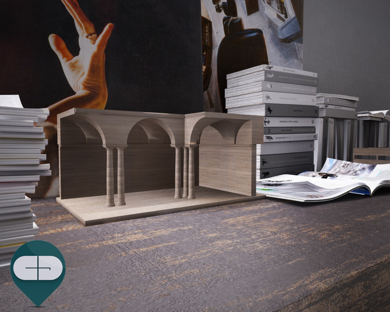 3d model of object interior set