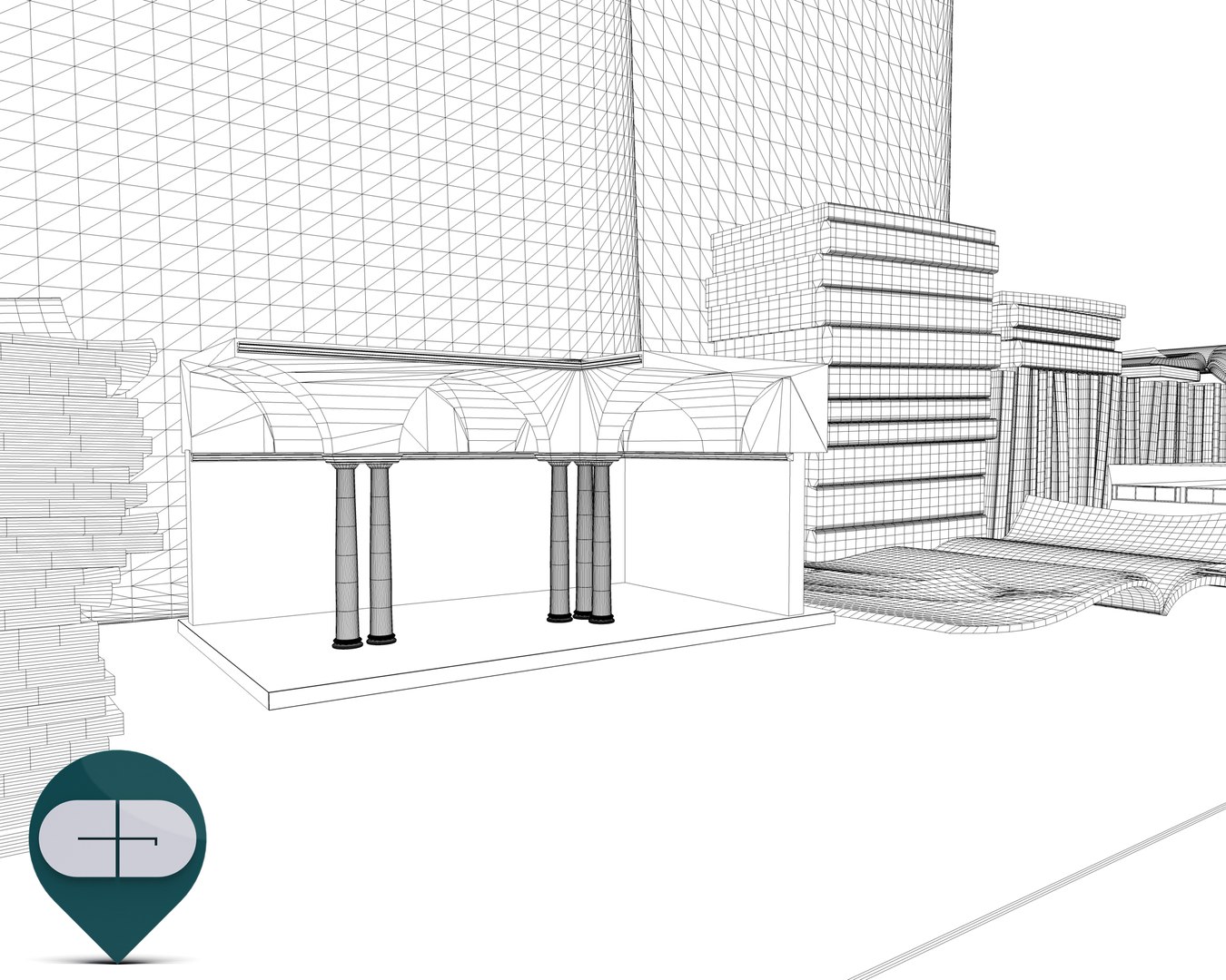 3d model of object interior set