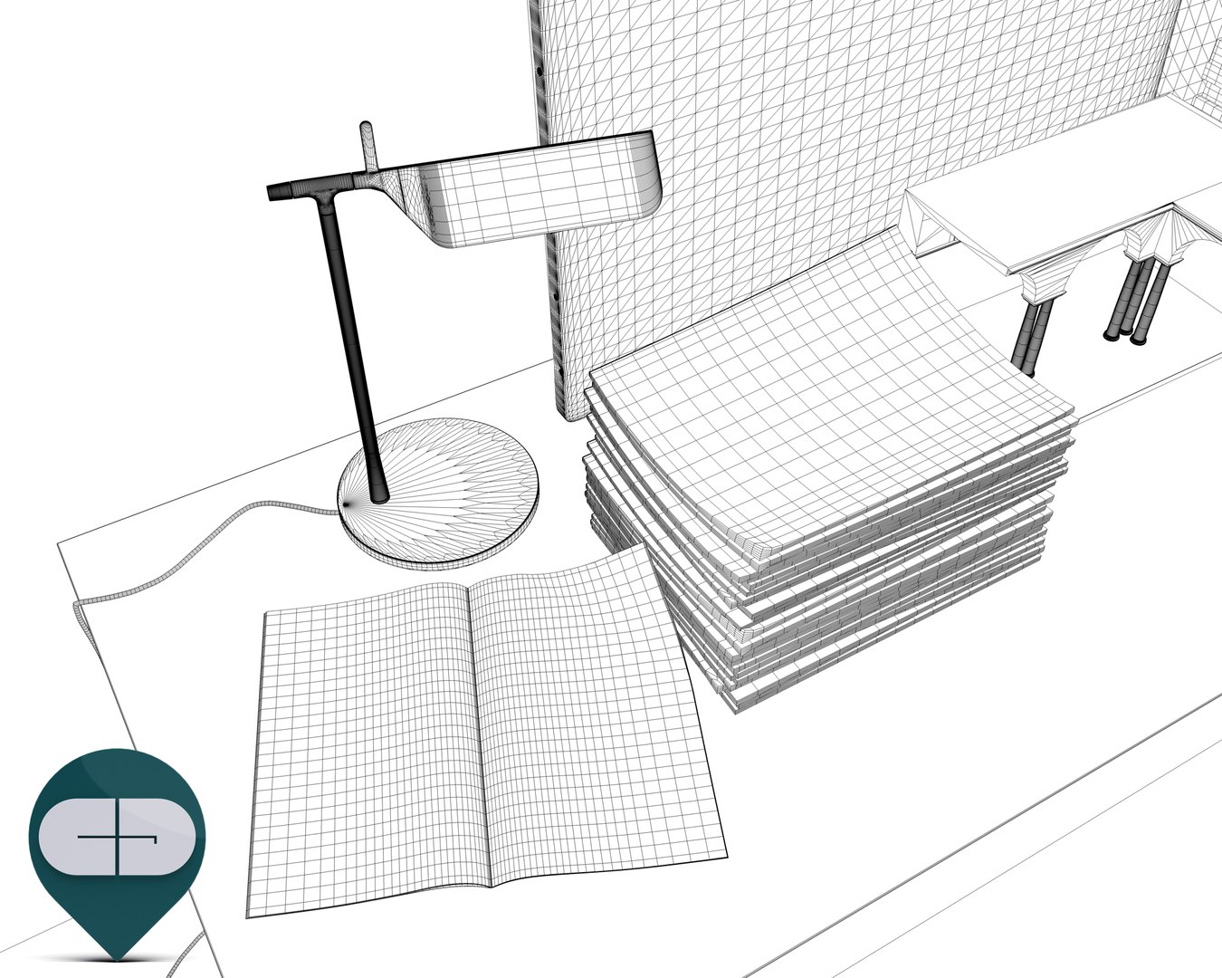 3d model of object interior set