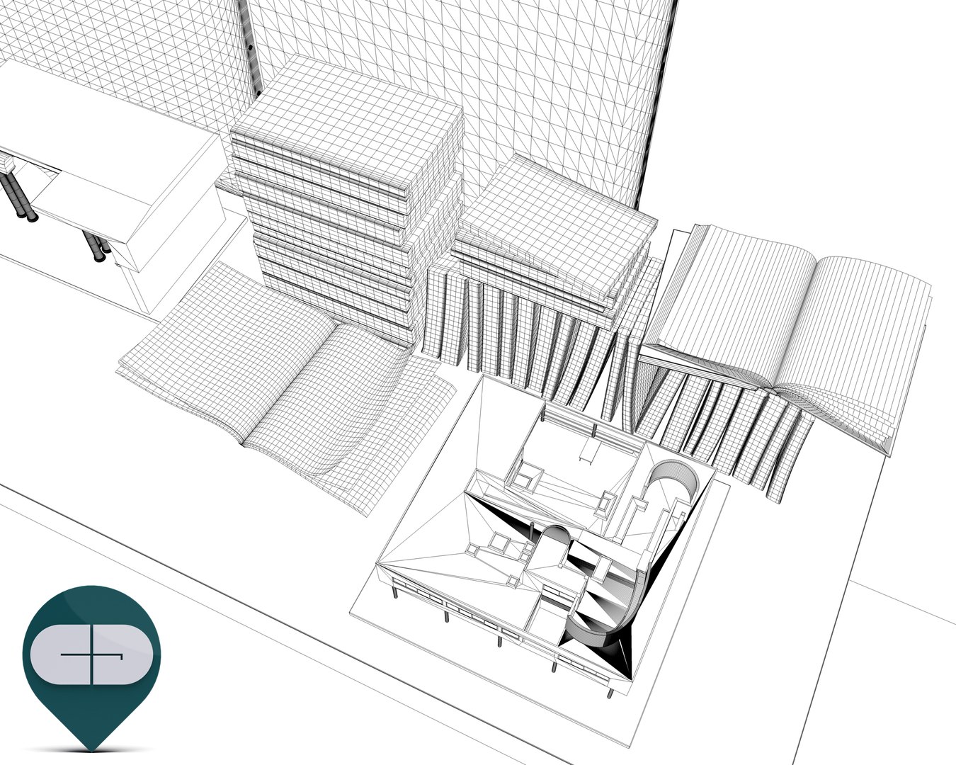 3d model of object interior set