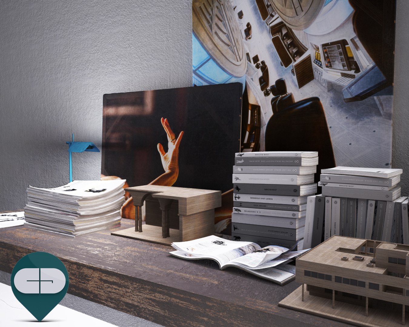 3d model of object interior set