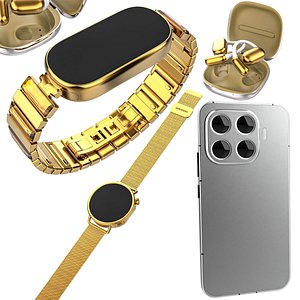 3D Watch Phone and Headphone Pack