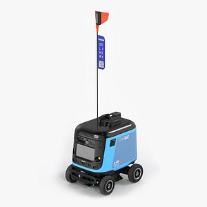 Sleeping Delivery Robot Kiwibot Cyan