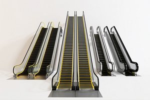 Escalator Collection low-poly 3D model