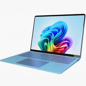 Microsoft Surface Laptop 2024 13 8 Rigged Sapphire 3D model