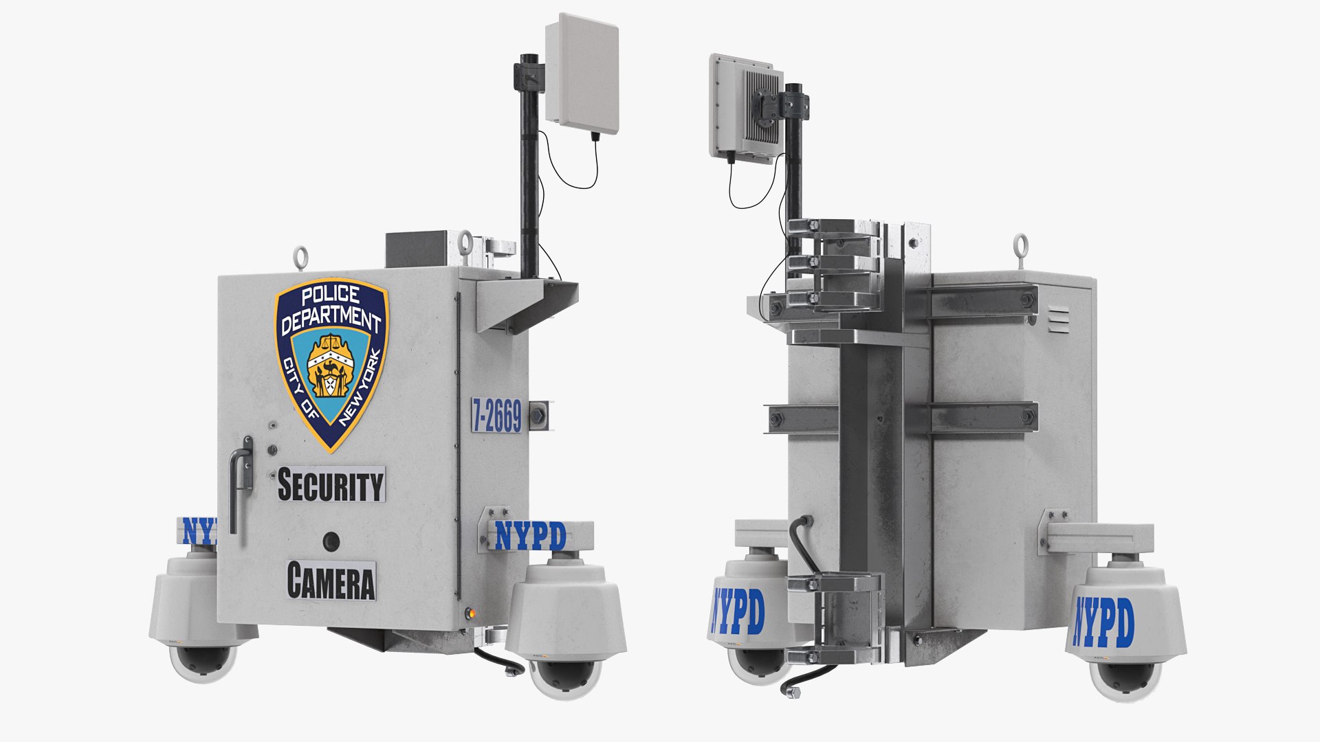 NYPD Street CCTV Surveillance Cameras 3D model preview