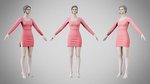 3D Dress 54 Ultra Red