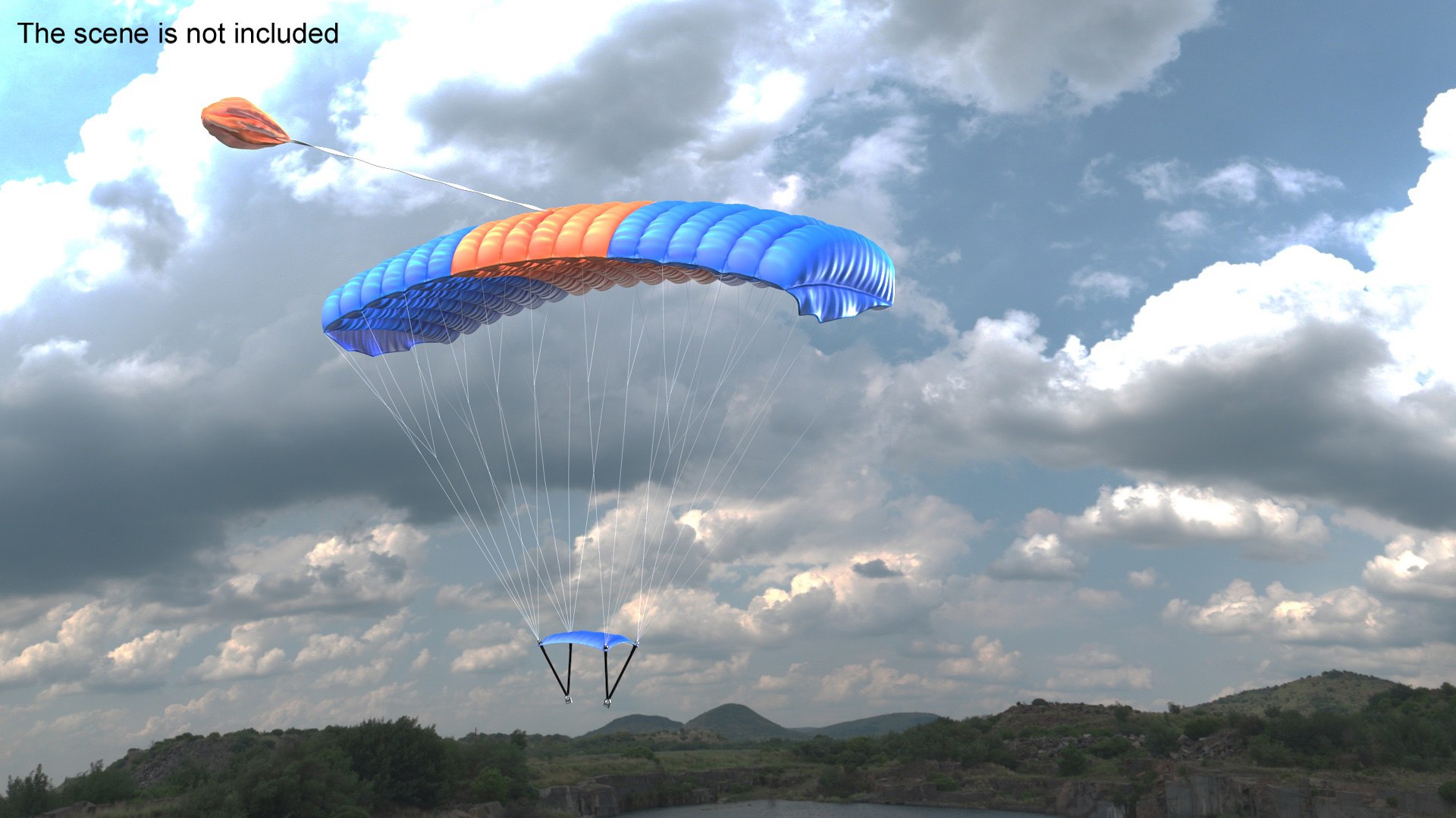 3D Ram Air Parachute - TurboSquid 2219456