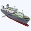 Rocket Launch Command Ship Sea Launch Commander Rigged 3D Model