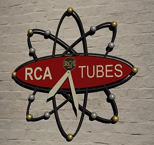 vintage rca commercial clock 3D model