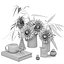 Dahlia fleurs bouquet de fleurs set de décor de vase