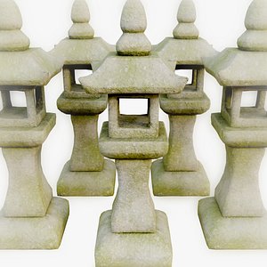Japanese Stone Lantern - Kasuga-doro 3D