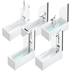 Bath and shower curtains Villeroy & Boch, Sanitana, Roca, Ravak, Ideal and Cersanit set 95