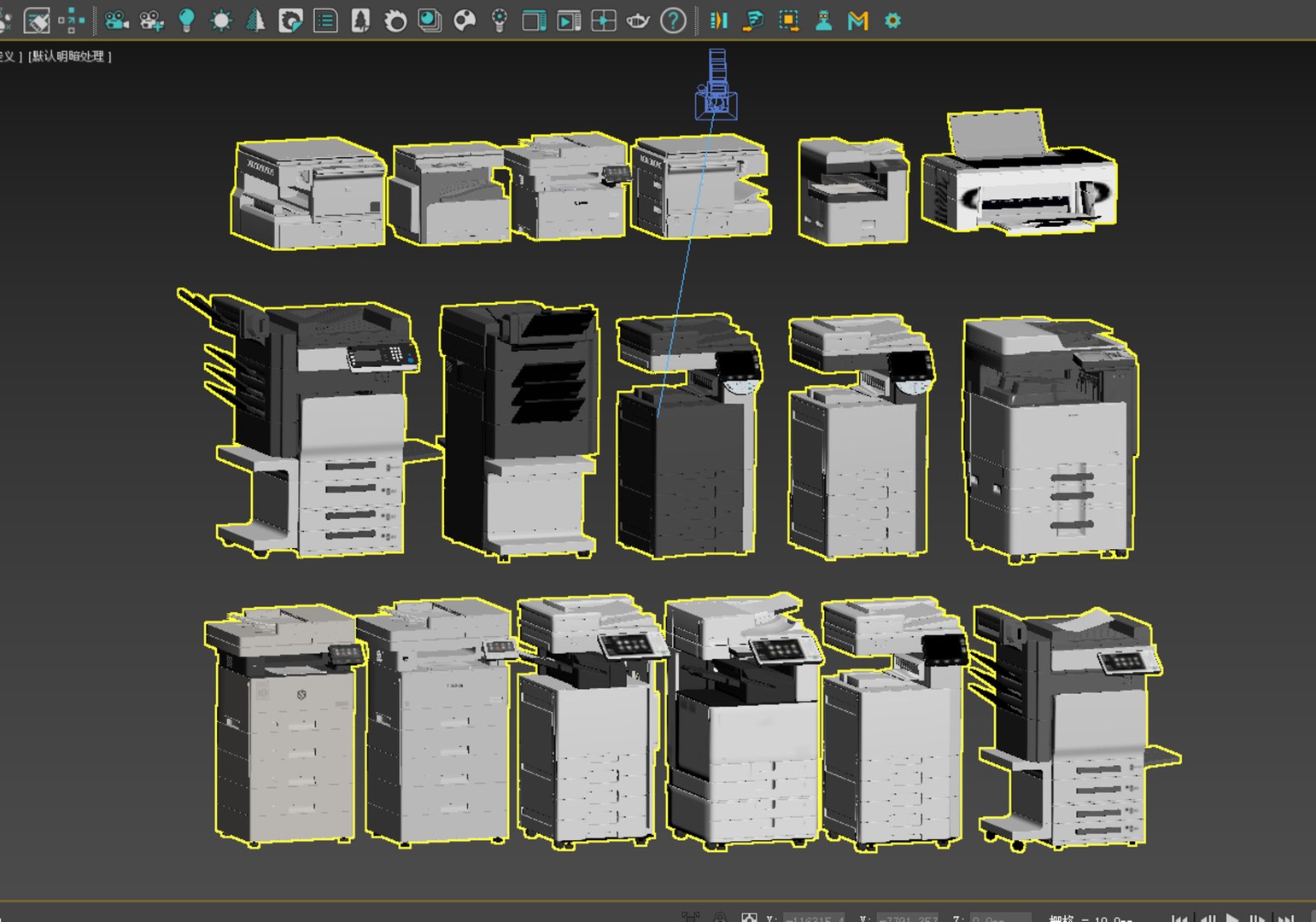 Printers And Copiers Printer And Copier Collection 3D Model ...