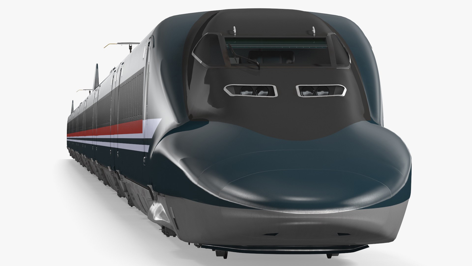 High Speed Bullet Train Rigged for Cinema 4D
