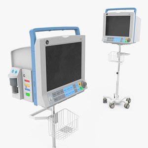 Vital Signs Monitor on Wheeled Stand