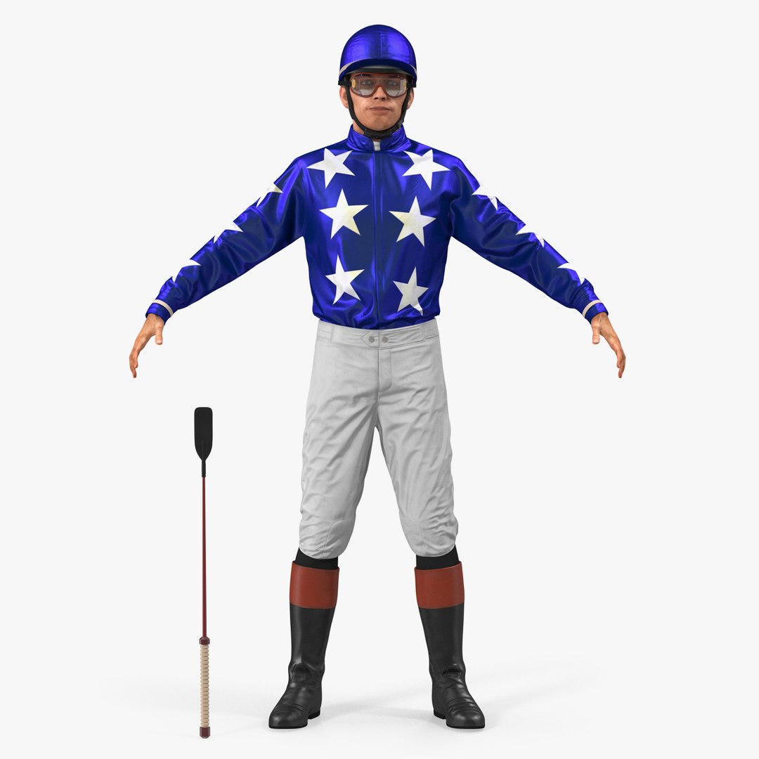 Horse Jockey Rigged for Maya 3D model preview