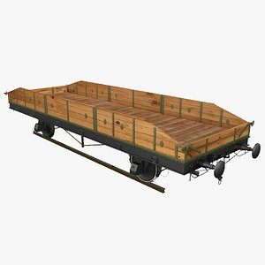 russian railway flatcar 3d max