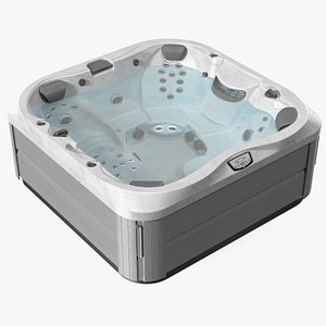 Jacuzzi J 335 Hot Tub Platinum with Water 3D model
