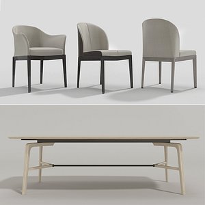 3D chairs giorgetti table model