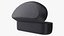 Étui à lunettes en cuir à coque dure noir ouvert