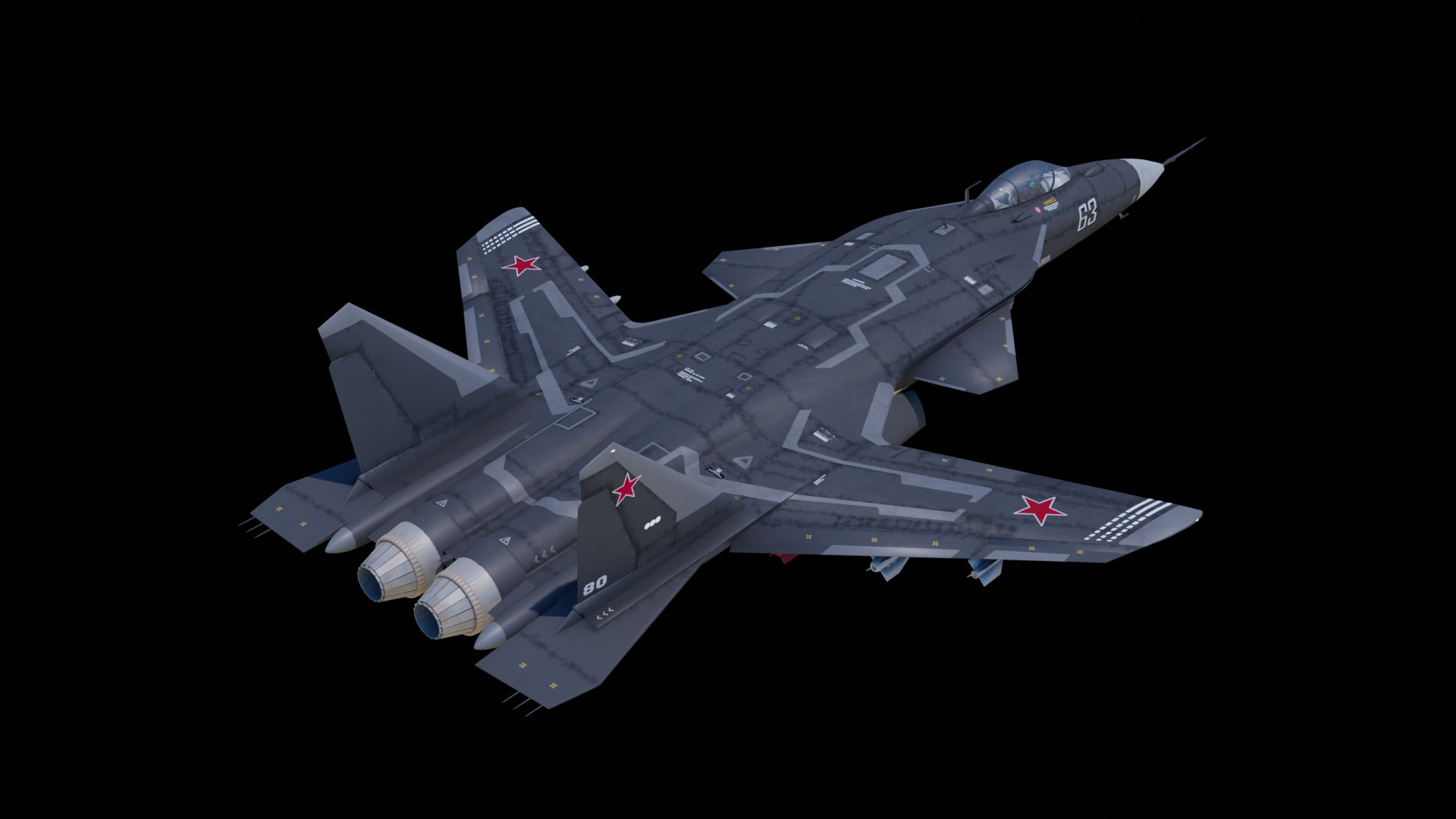 Su-47 Black Fighter model https://p.turbosquid.com/ts-thumb/Z4/mBnzGa/nB/fighterjet05/png/1719583614/1920x1080/fit_q87/75234367336c869a80c82d934e75b69ecae943fc/fighterjet05.jpg