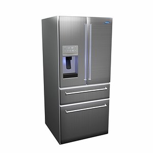 Refrigerator Low Poly High Quality
