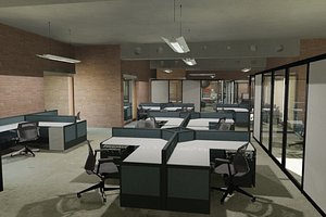 Office space with furniture