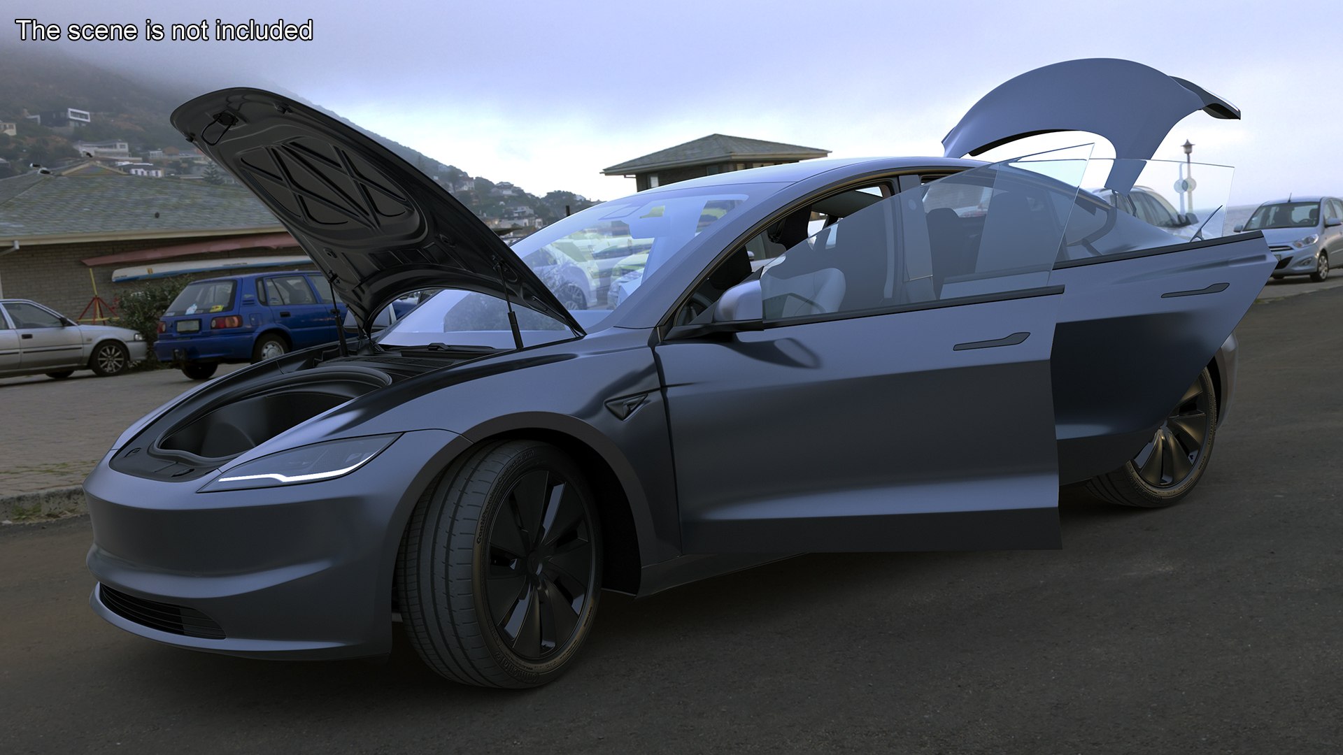 3D Tesla Model 3 2024 With Tesla Bot Rigged For Cinema 4D - TurboSquid ...