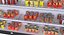 3D supermarket shelving tomatoes