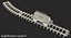 Toy Train Tank with Rails 3D Model