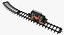 Toy Train Tank with Rails 3D Model