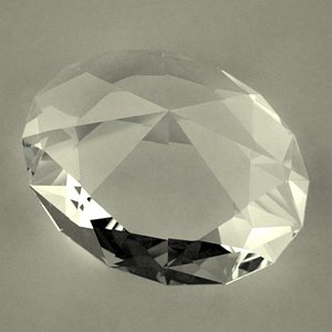 gemstone oval brilliant 3d model