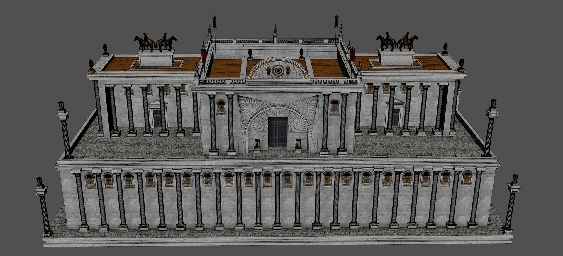 3D Roman Building Model - TurboSquid 2350599