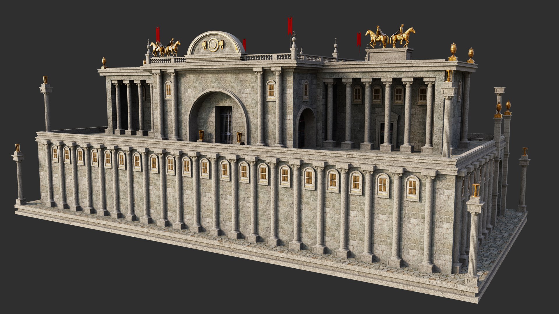 3D Roman Building Model - TurboSquid 2350599