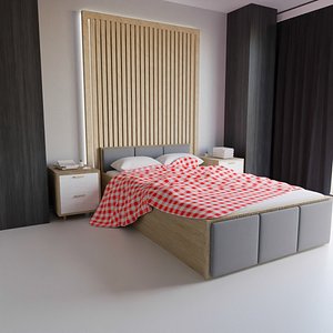 3D Modern Bedroom model