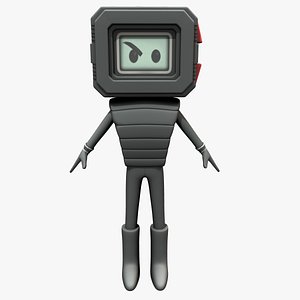 rigged watch character 3D model