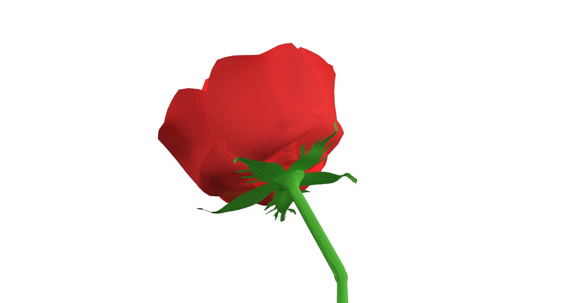 3D Red Rose Flower Veins - TurboSquid 1213541