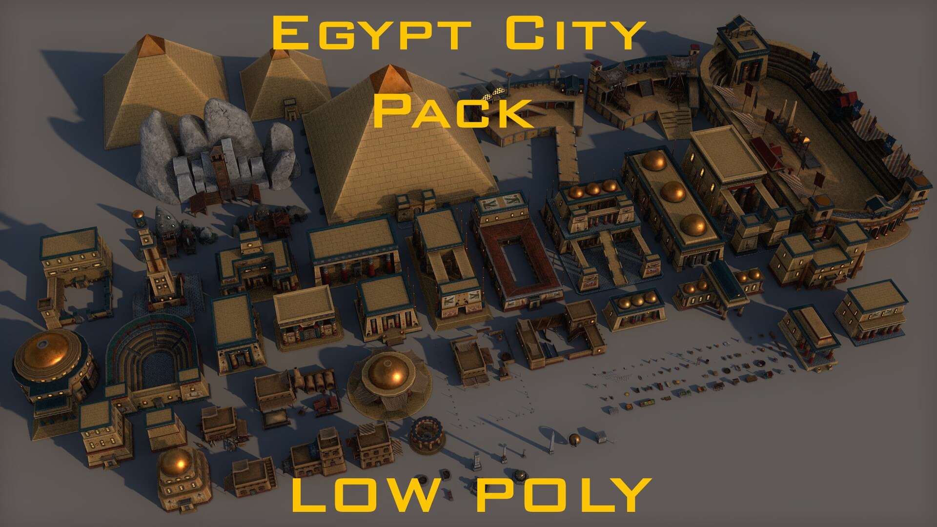 3d Ancient Egyptian City Pack Model Turbosquid 1837643