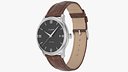 Classic Watch Brown Leather Bracelet Black Dial