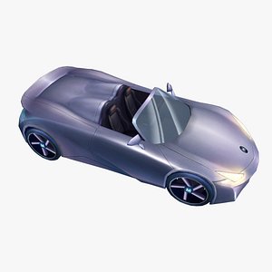 Supercar Rigged Animated Low Poly