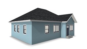 3D model bungalow house