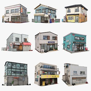 Realistic Tokyo City Buildings Game Collection
