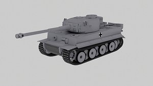 3D German WW2 Tiger Tank model