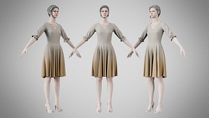 3D Dress 06 Grullo model