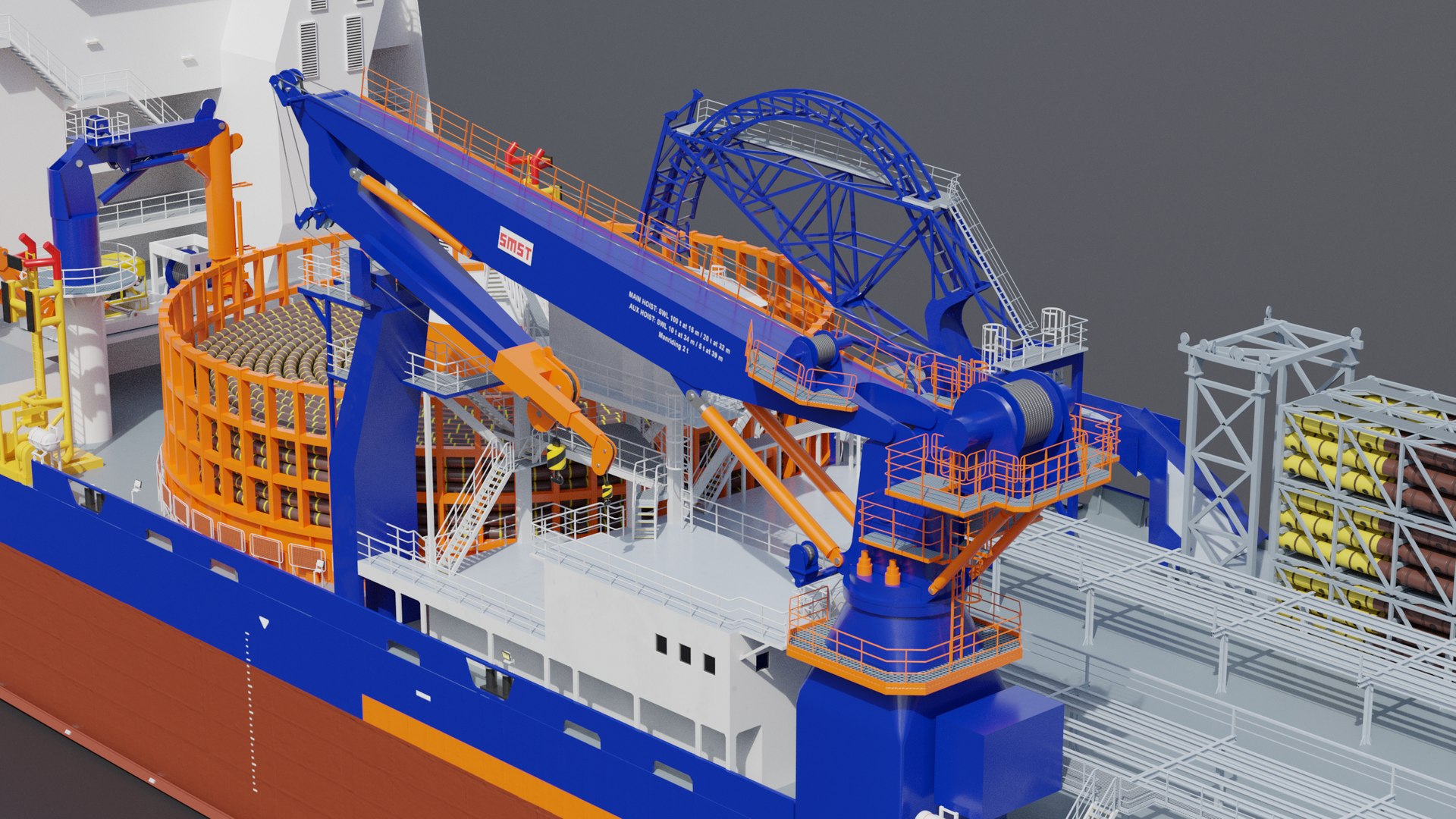 3D Cable Layer Vessel - TurboSquid 2291421