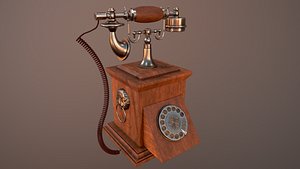 Old vintage phone 3D model