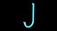 Neonbuchstabe J