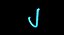 Neonbuchstabe J