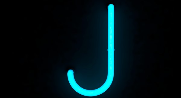 Modelo 3d Letra De Neon J Turbosquid